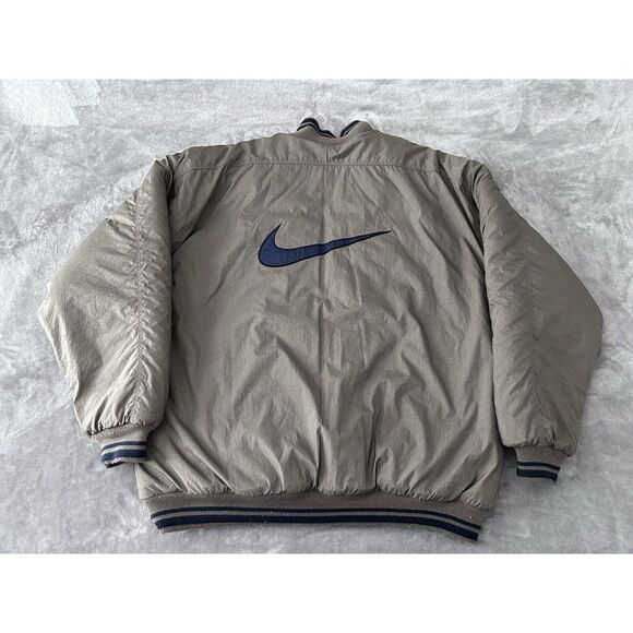 Vintage 90s Nike Center Swoosh Back 1/2 Zip Bomber Jacket Men's